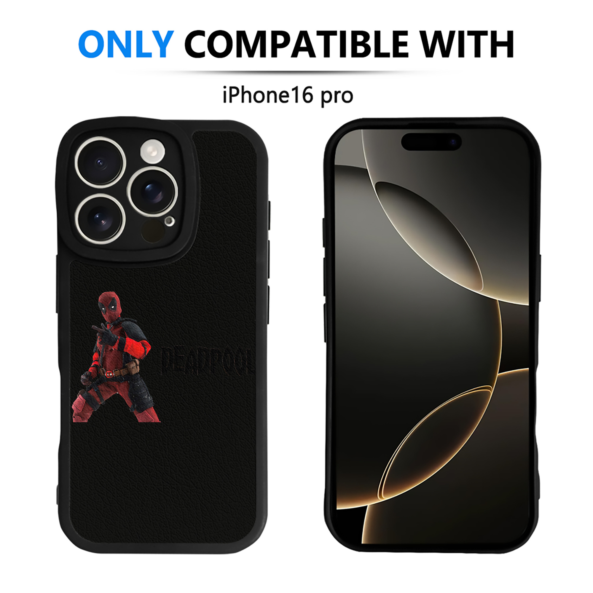 （画像用） Deadpool デッドプール 【iPhone 16シリーズ対応】シリコンスマホケース（レザー調） 材質：シリコン